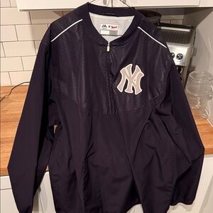 Majestic Yankees Dark Blue Windbreaker